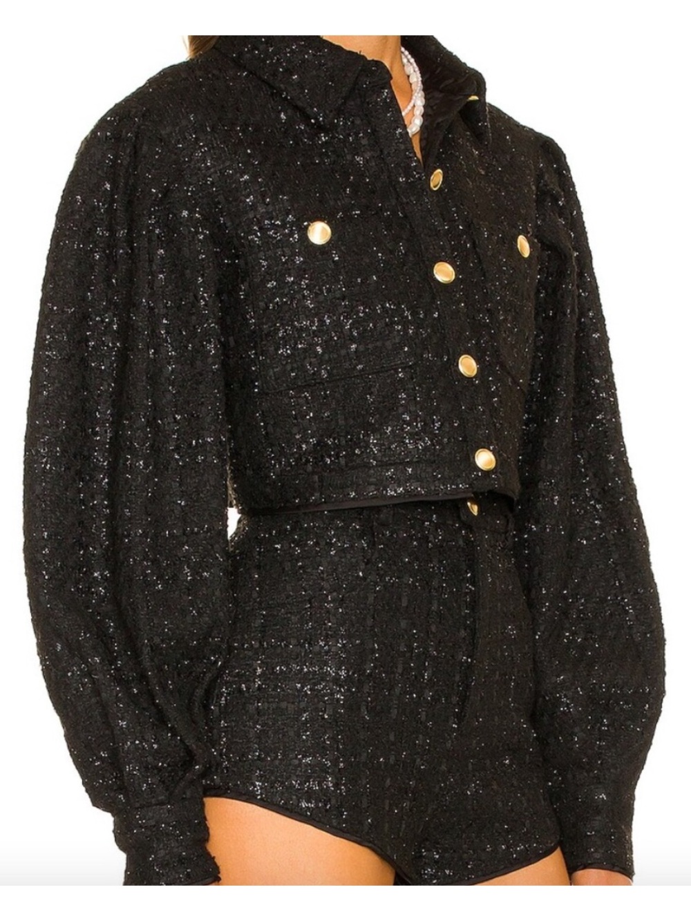 Revolve ASSIGNMENT Dionne Cropped Jacket in black
